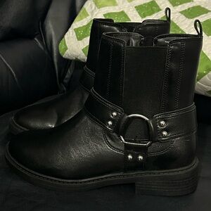 Old Navy Black Combat & Moto Boots